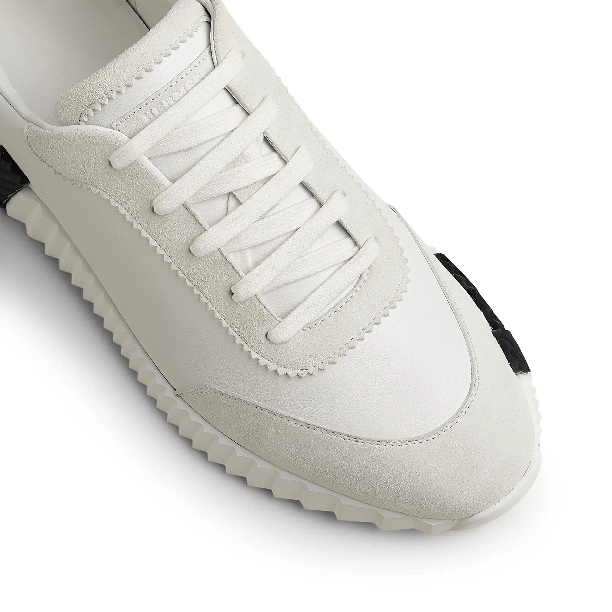 Upper View of Hermès Paris Bouncing Calf Sneaker Blanc H242810ZH90400